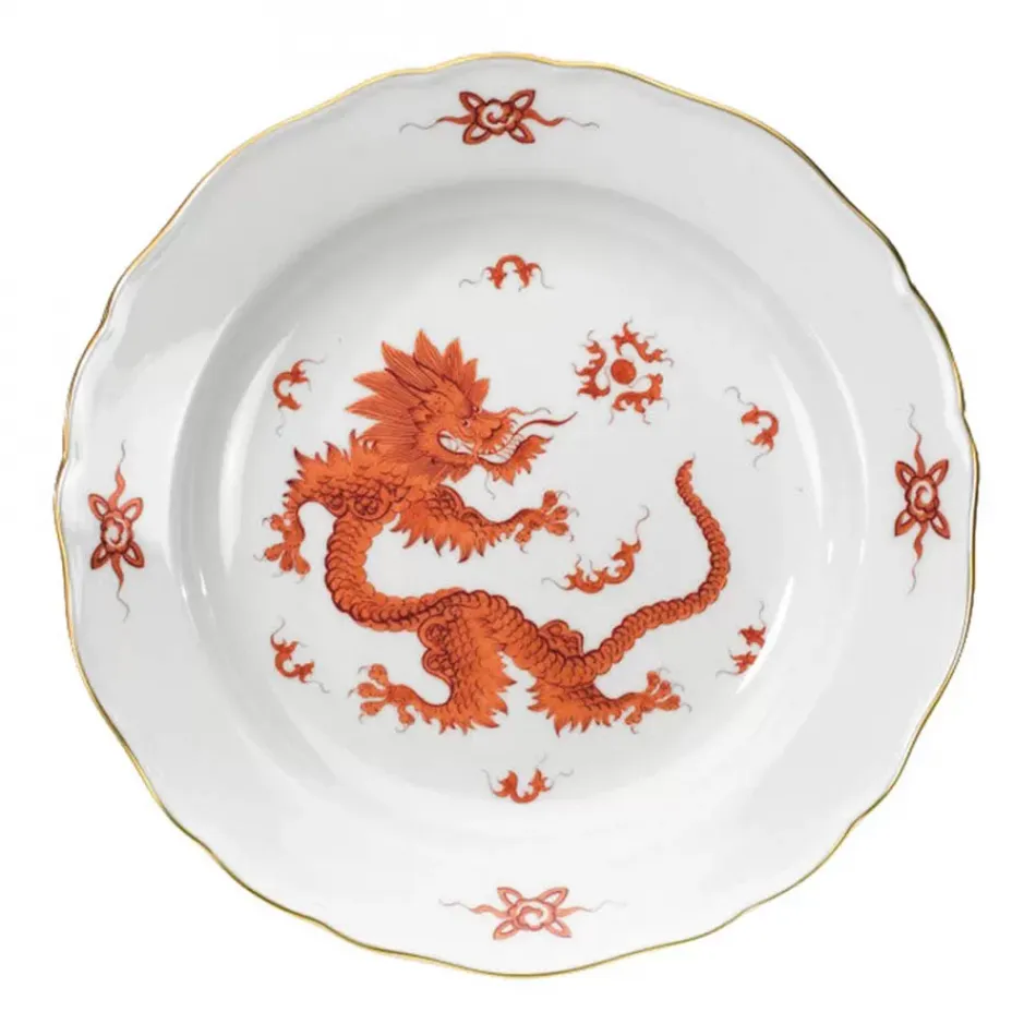 Ming Dragon Red Gold Rim Salad Plate