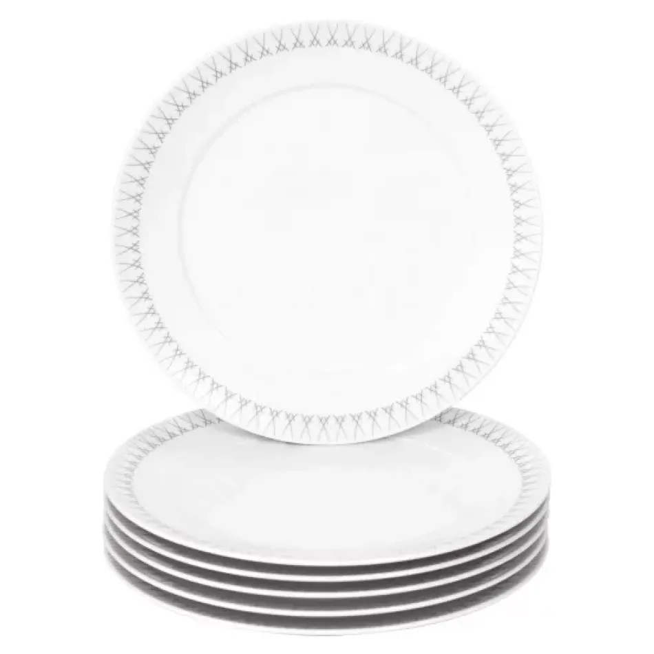 Swords Elegant Grey Dinner Plate Set 6Pc Grey