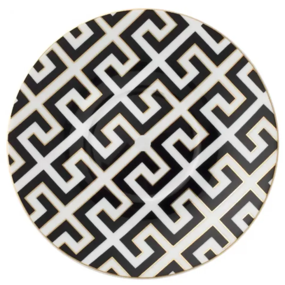 Royal Palace Black with Golden Contour, White Rim Saucer Tea