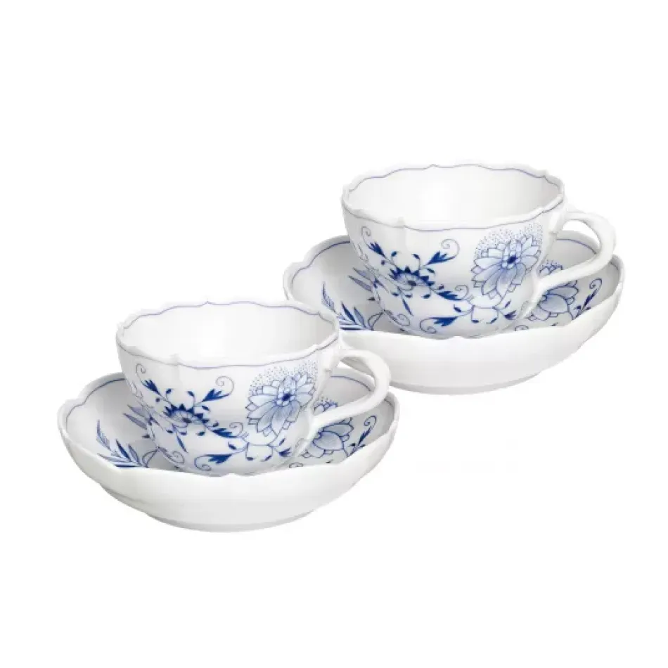 Blue Onion Cups & Saucers Set