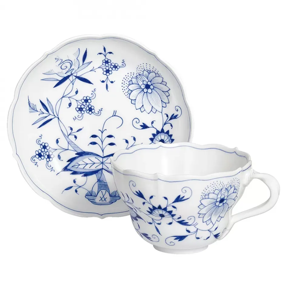 Blue Onion Coffee Cup & Saucer