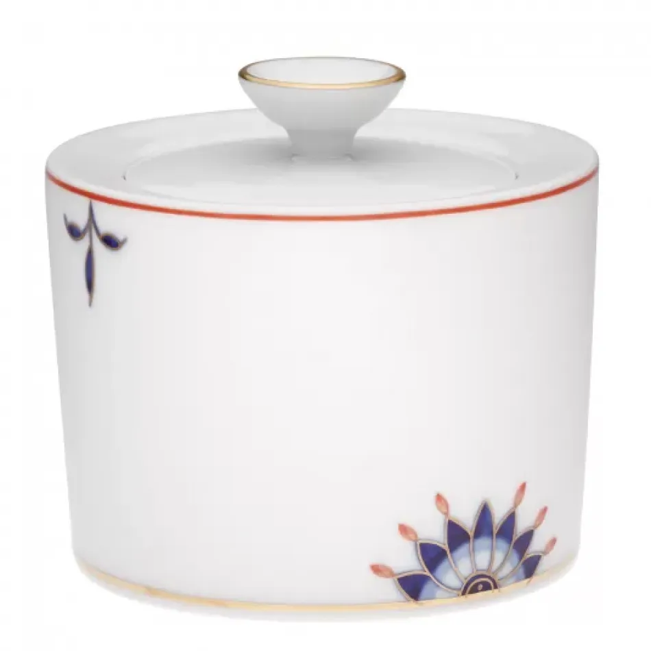Noble Blue Sugar Bowl Flower Branches