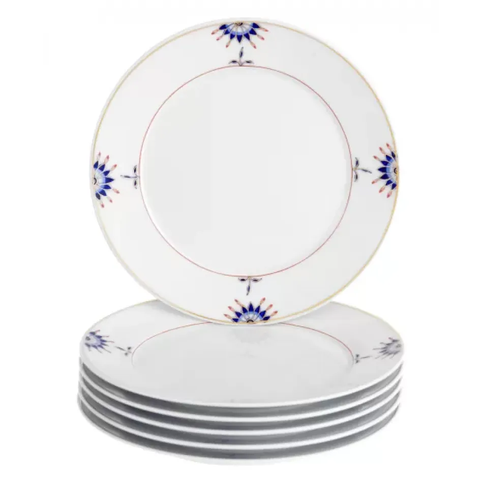 Noble Blue Dessert Plate Set Red And Golden S