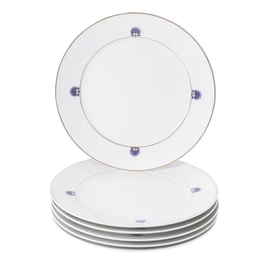 Noble Blue Red/Golden Dinner Plate Set