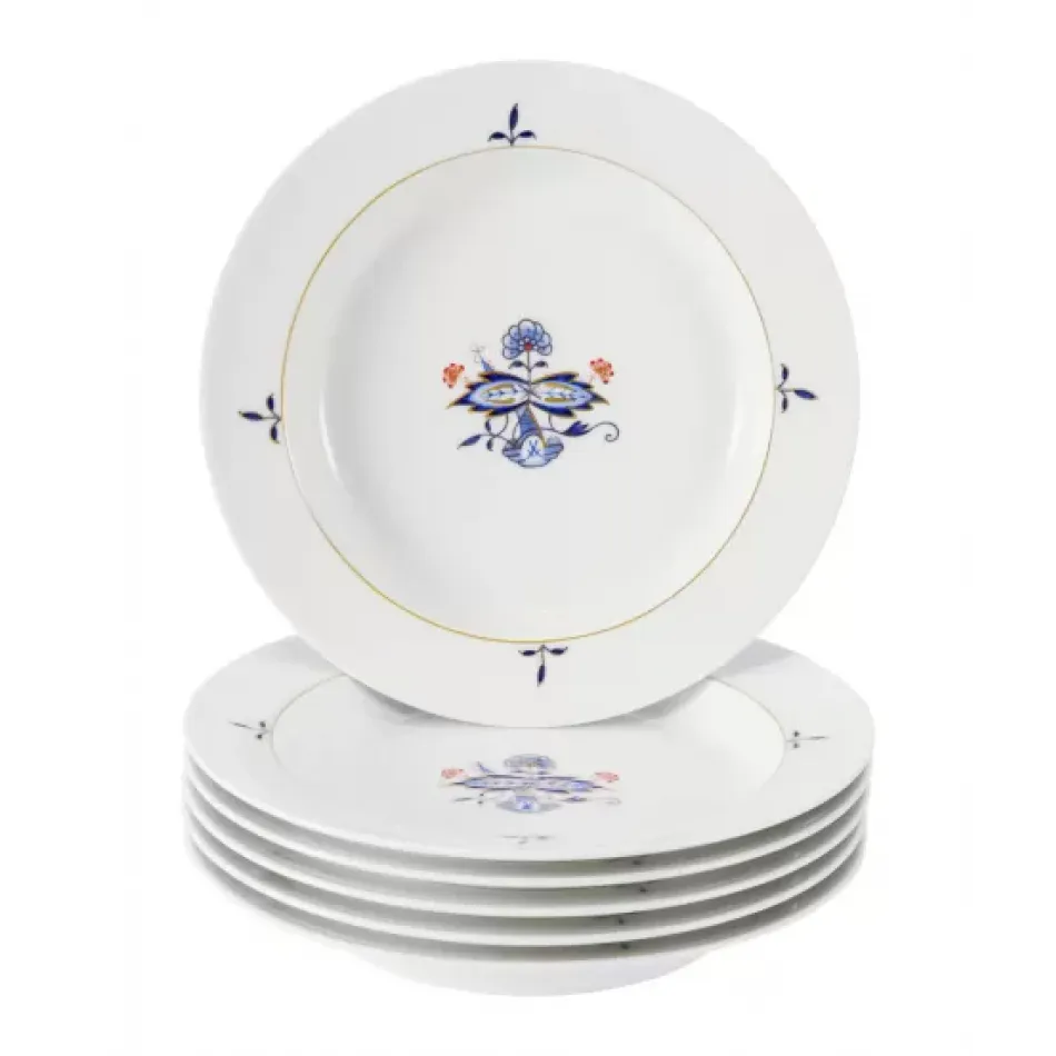 Noble Blue Soup Plate Set Double Leaf