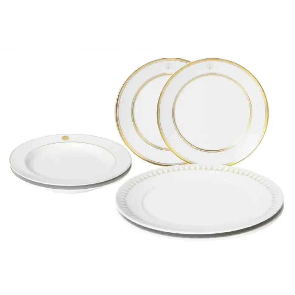 Swords Luxury Gold Dinner Plate Set Goldrim