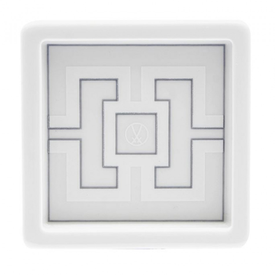 Royal Palace White with Grey Contour Dish 9 X 9 cm