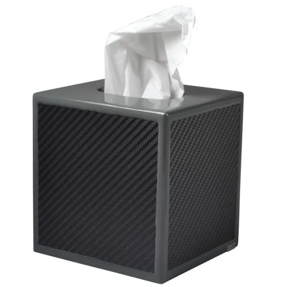 Le Mans Graphite  Square Tissue Holder (5.75"L x 5.25"W x 6"H)