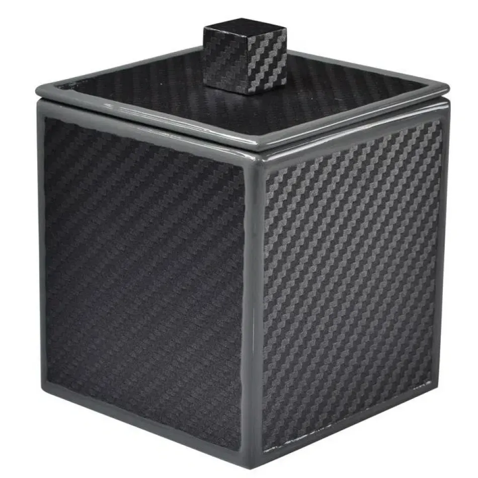 Le Mans Graphite  Tall Square Container (3.75"W x 3.75"L x 5"H)