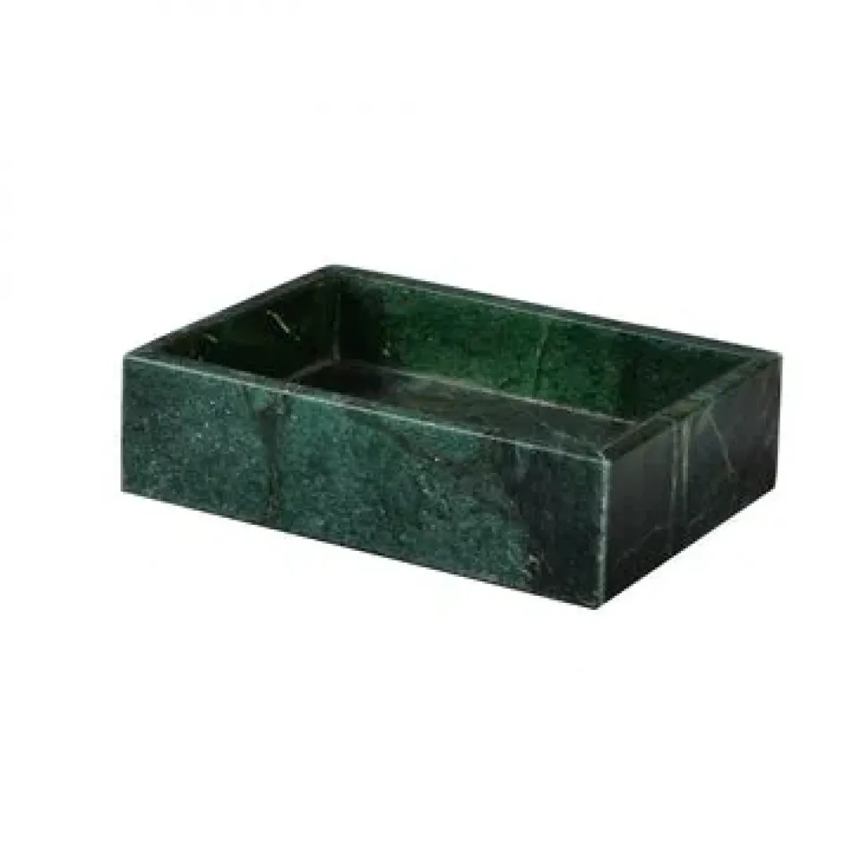 Taj Premium Gemstone Green Aventurine  Soap Dish (5.5"L x 4"W x 1.5"H)