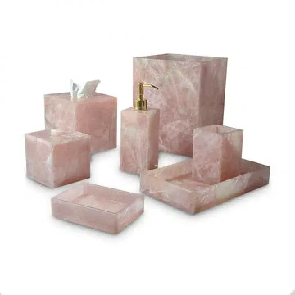 Taj Premium Gemstone Rose Quartz Bath Accessories