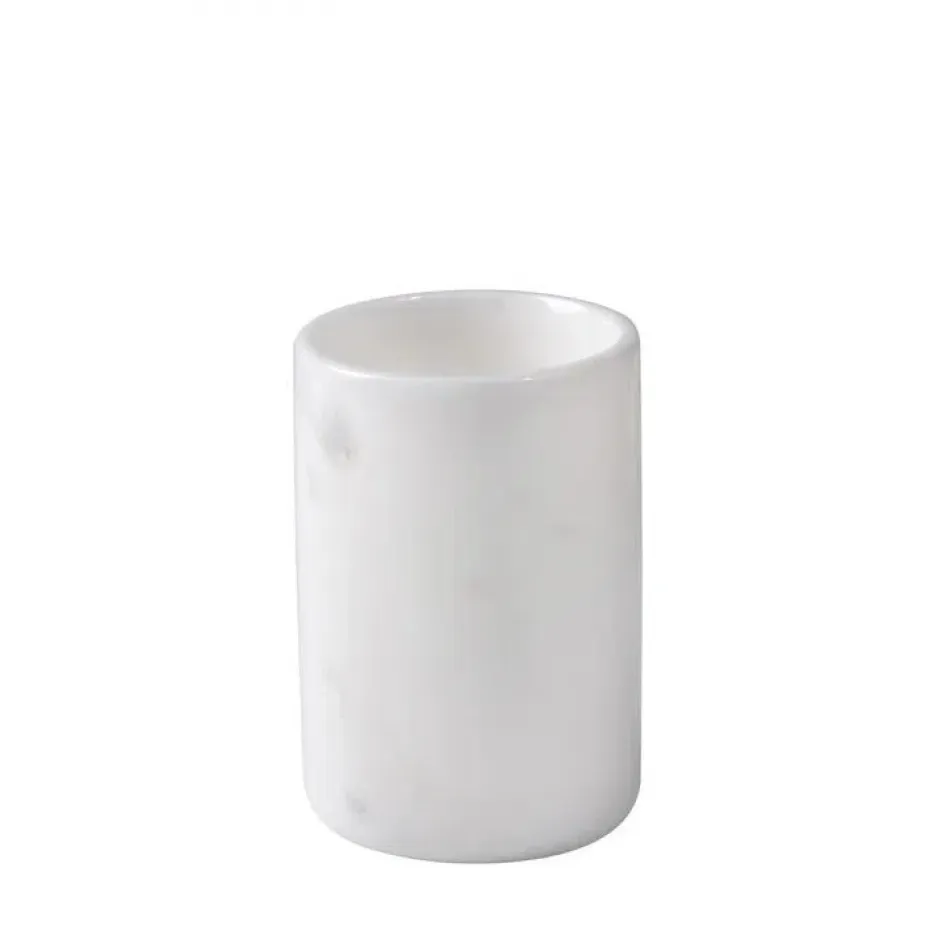 Statuario Marble Brush Holder (4.5"H x 3"W)