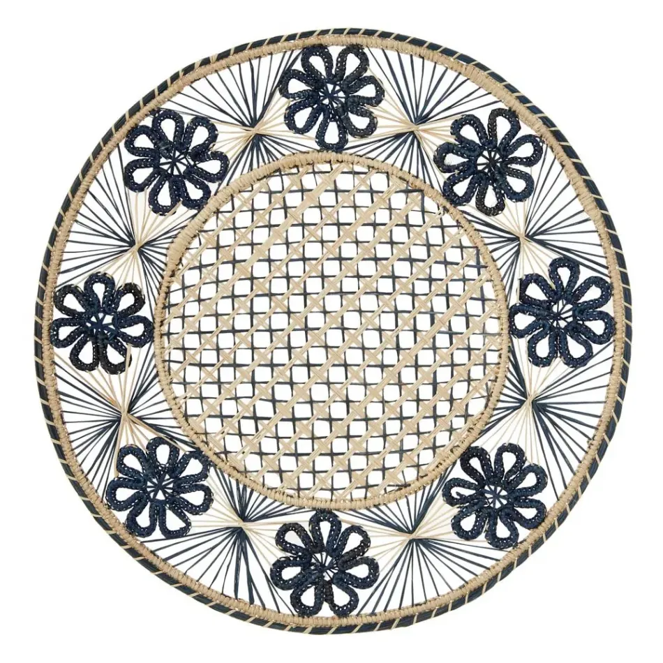 Kaia Navy Placemat 15 in Round