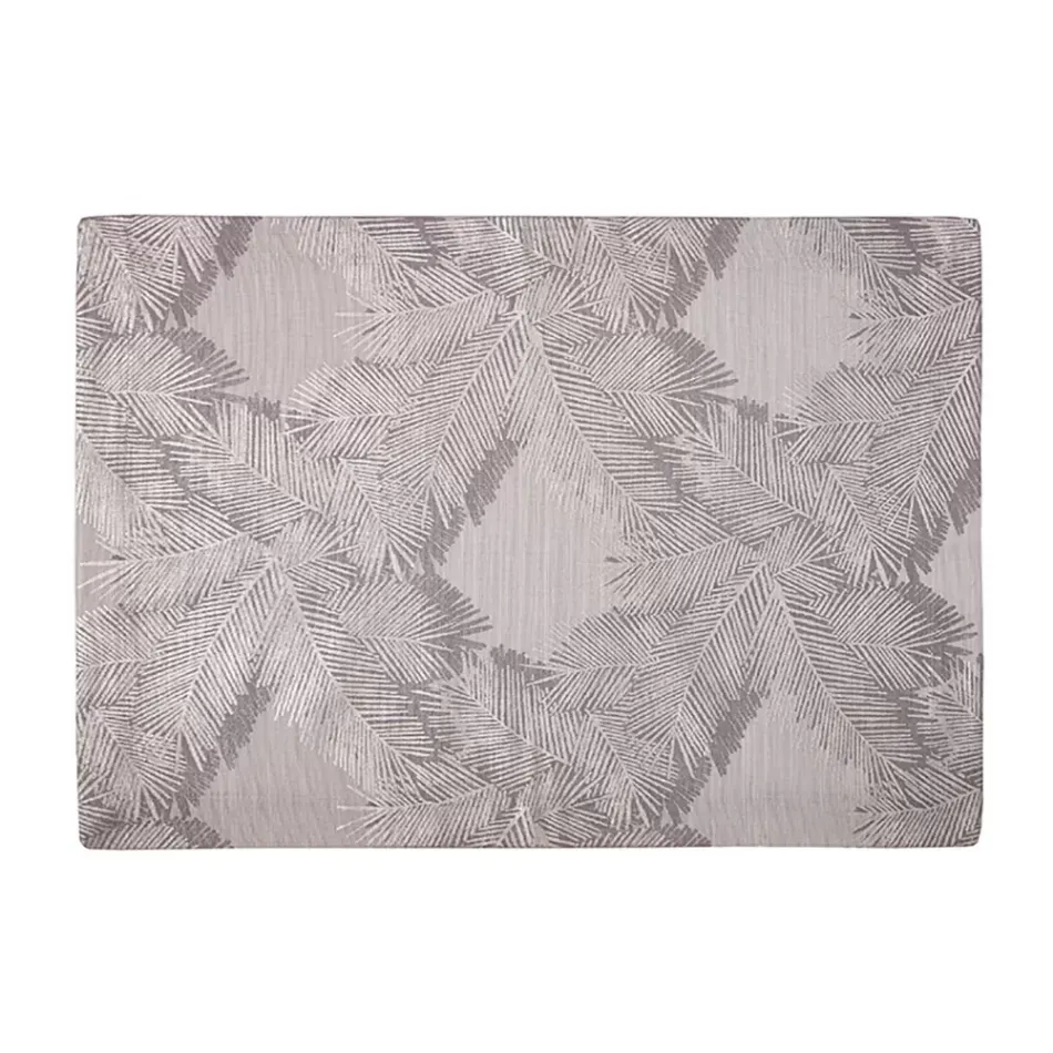 Botanica Pewter Foil Print Set of 4 Placemats 14 x 20 in