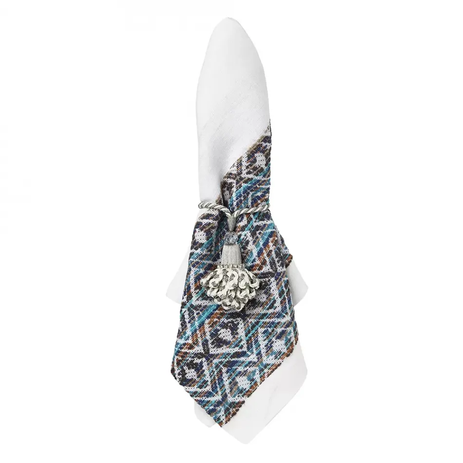 Cuzco Blue and Gray Set of 4 Napkins 20 x 20 in