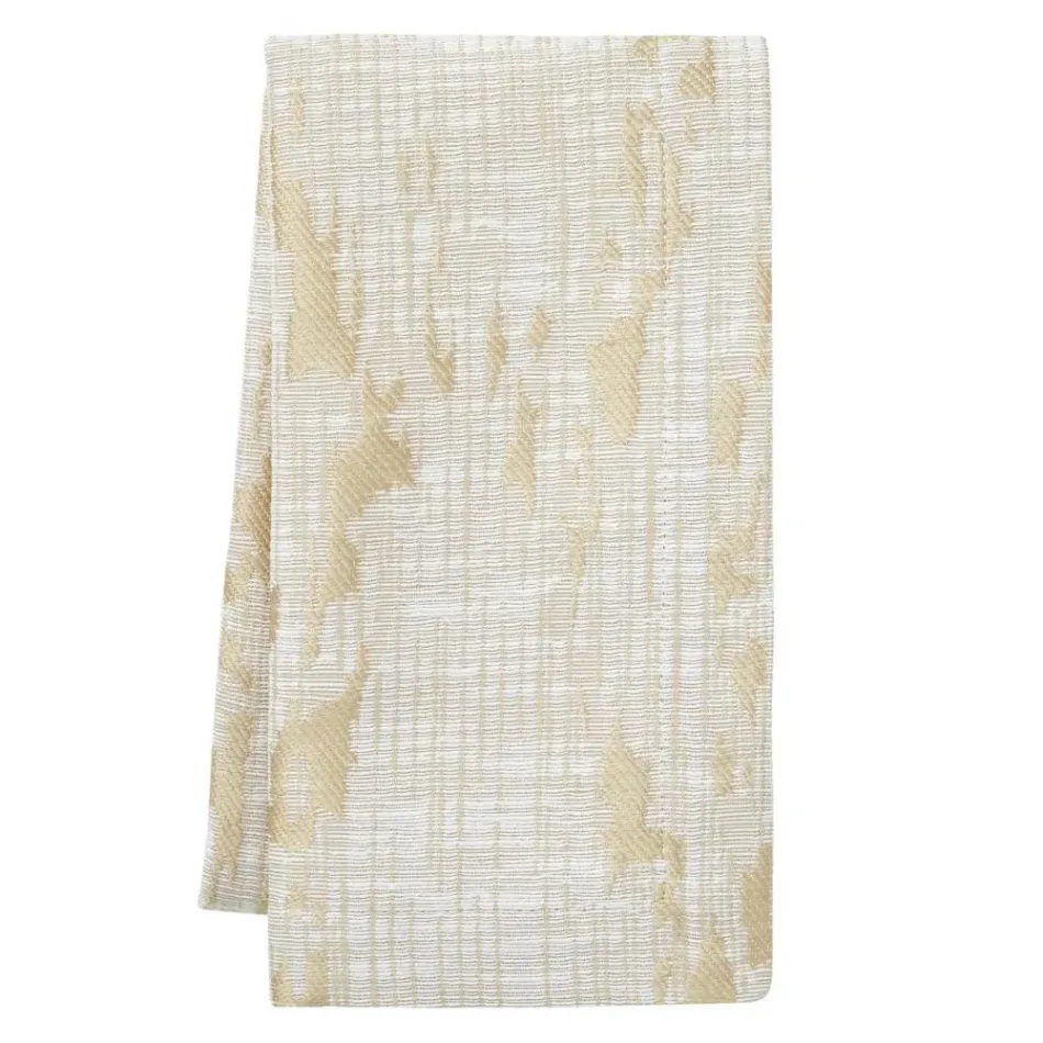 Mimi White and Gold Set of 4 Napkins 20 x 20 in