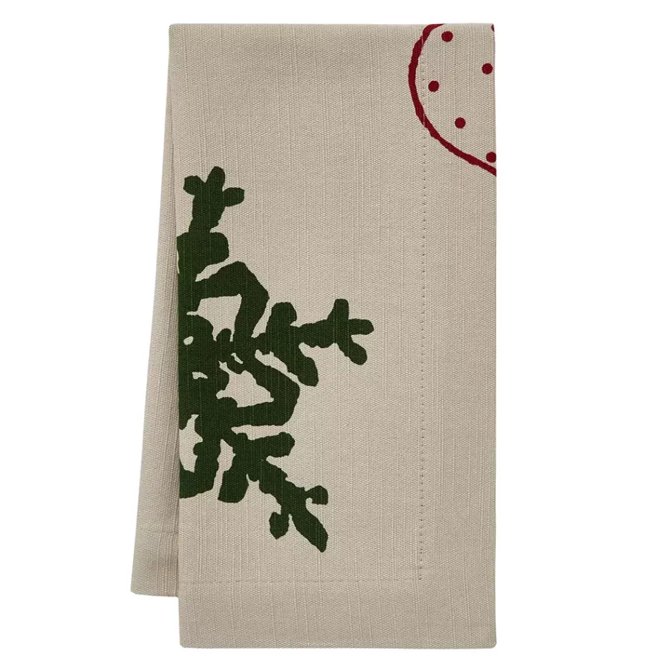 Noelle Beige with Print Set of 4 Napkins 20 x 20 in