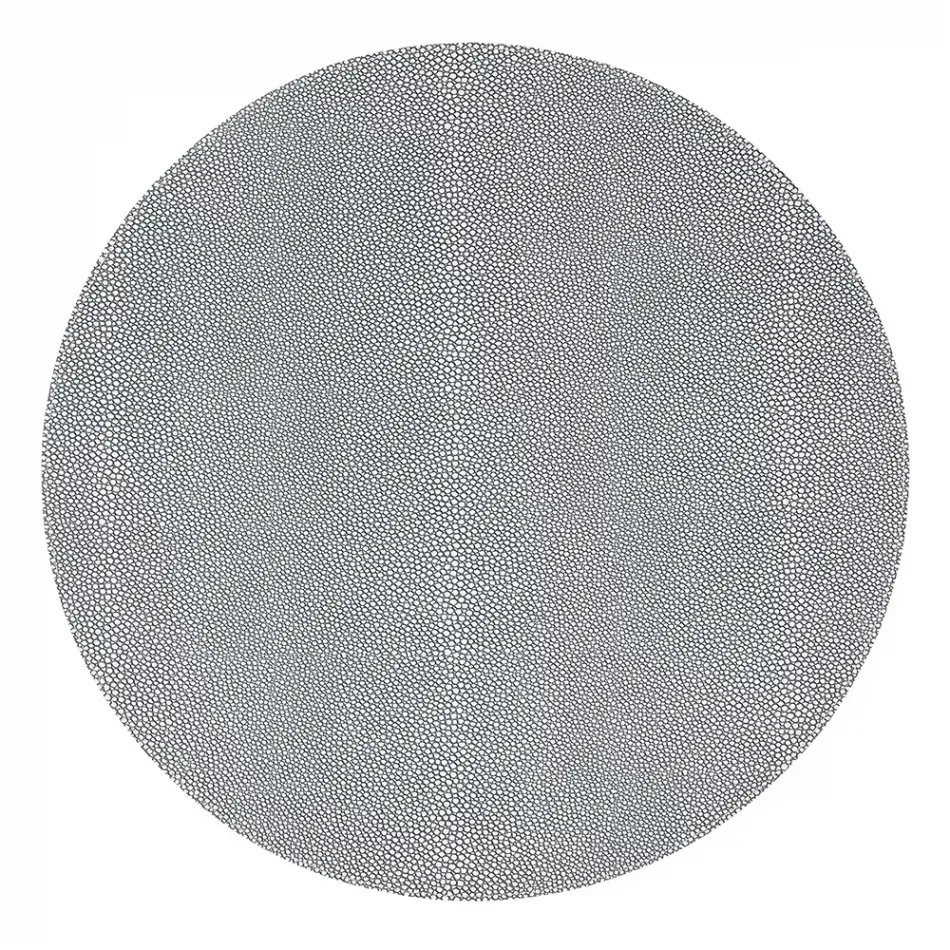Pera Blue/Gray Set of 4 Placemats 16 in Round
