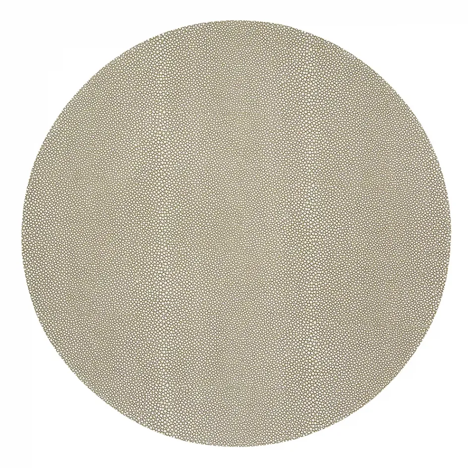 Pera Coffee/Khaki Set of 4 Placemats 16 in Round