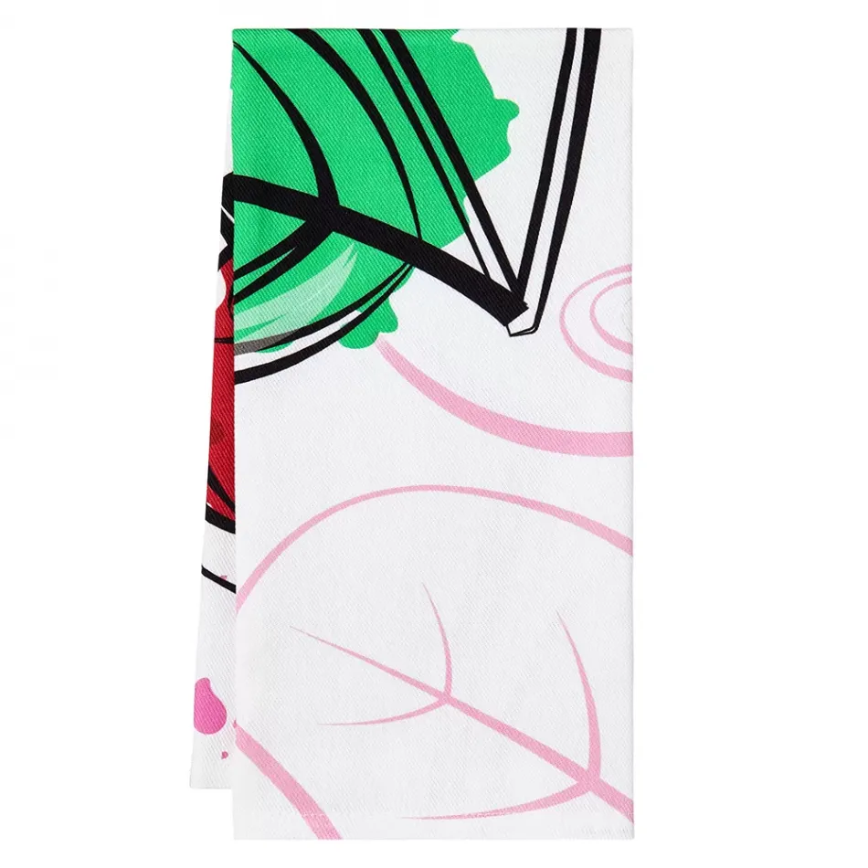 Fruit Splatter Cherry Tea Towel 20 x 28 in