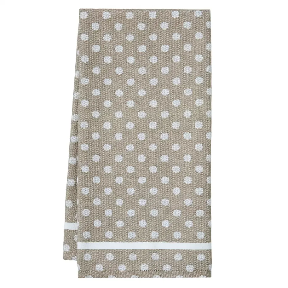 Polka Dot Chestnut Tea Towel 20 x 28 in