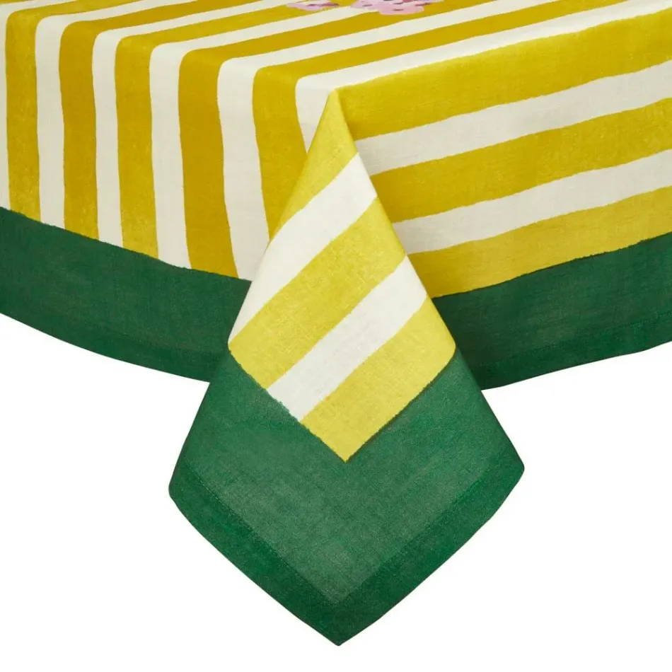 Lily of the Valley Green Easy-Care Table Linens