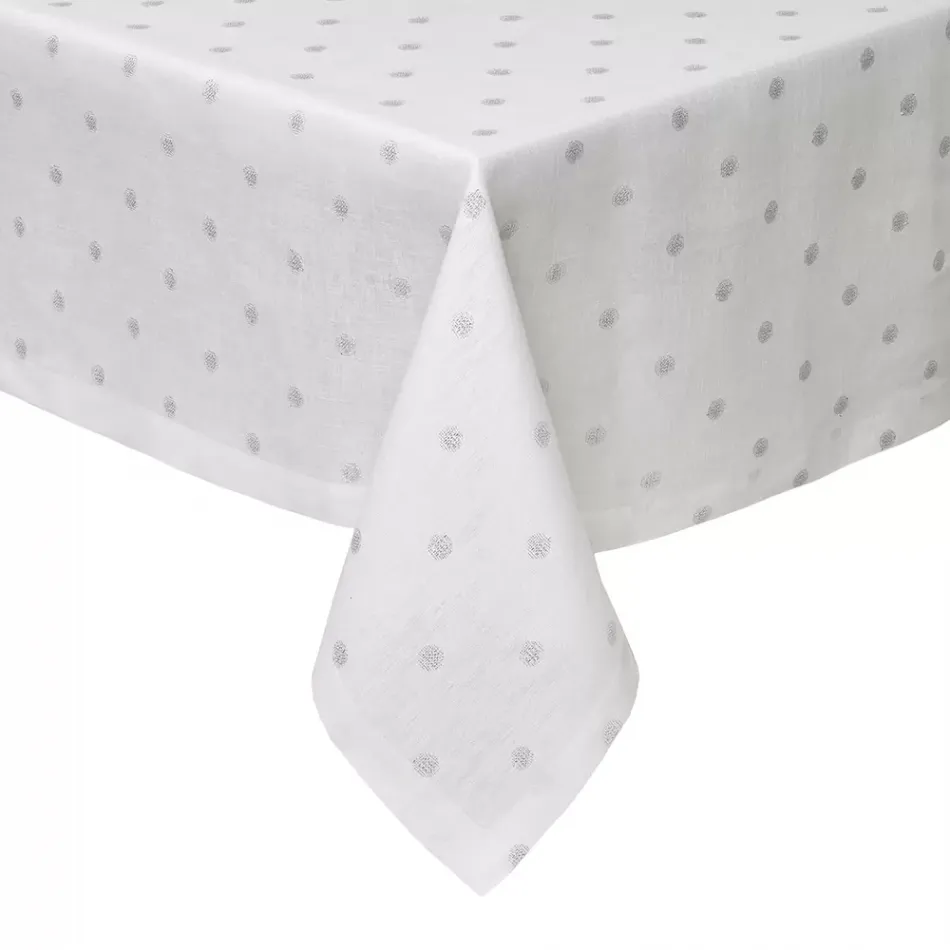 Vogue Silver Stain-Resistant Print Table Linens