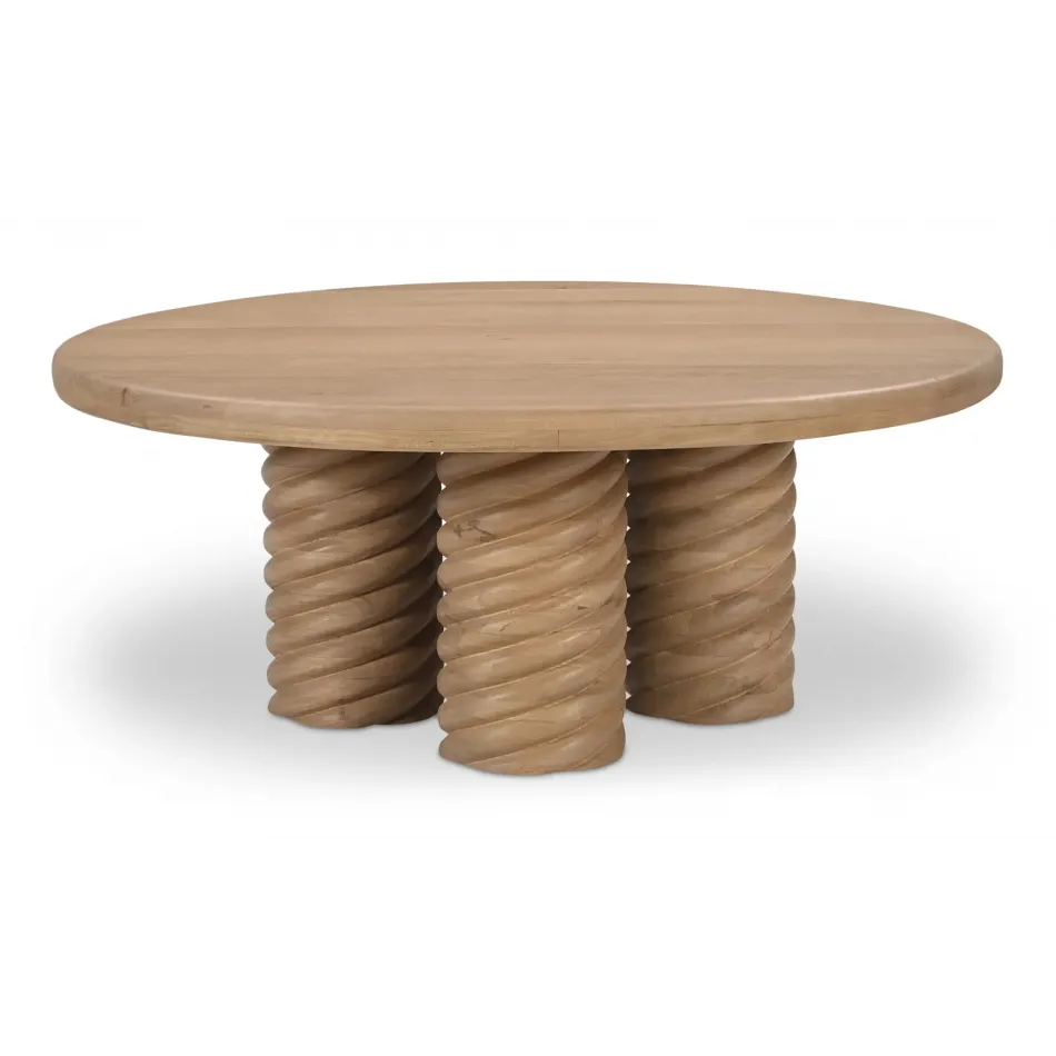 Treccia Oak Round Coffee Table