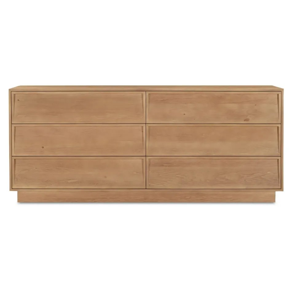 Hudson Natural 6 Drawer Dresser