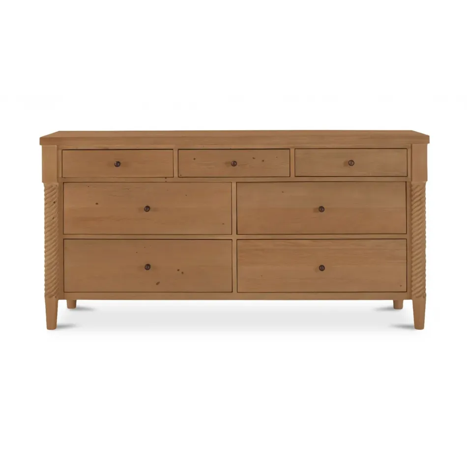 Joni Natural 7 Drawer Dresser