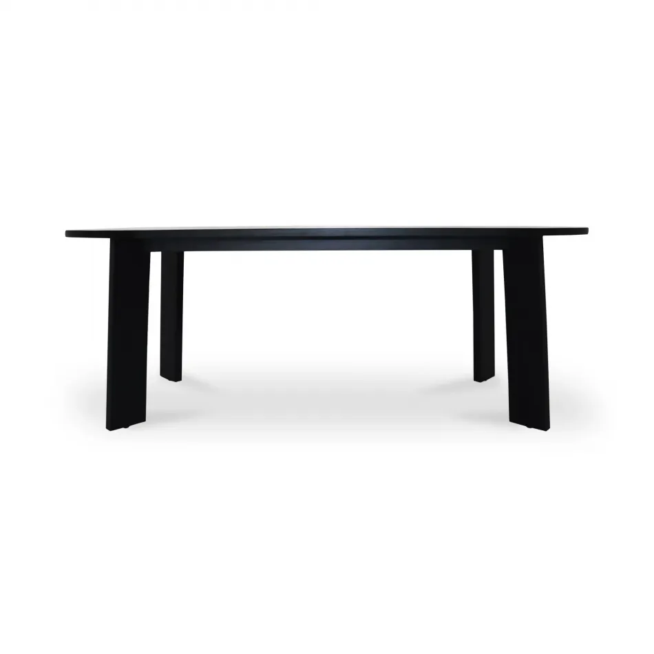 Delta Oval Outdoor Dining Table Black