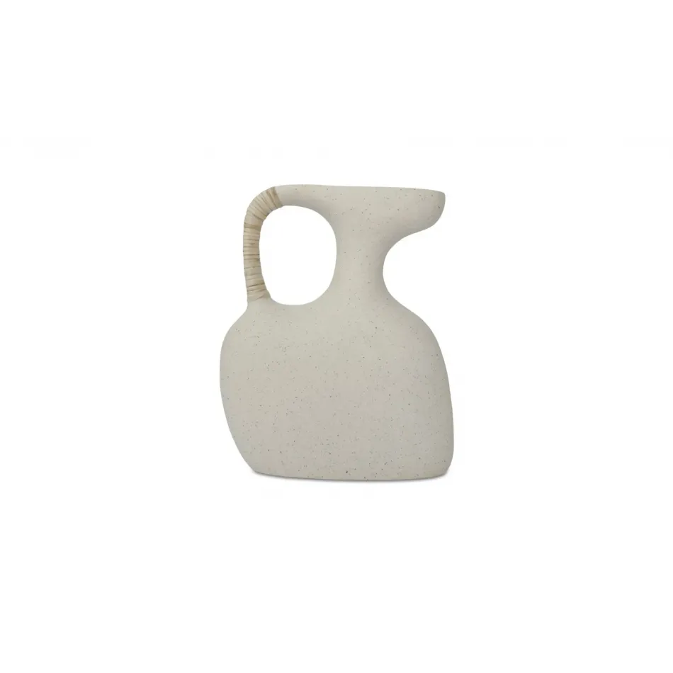 Vila Cream White Sculptural Vessel