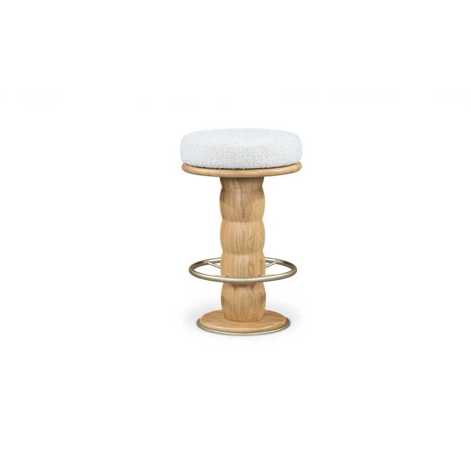 Nio White Mist Swivel Counter Stool