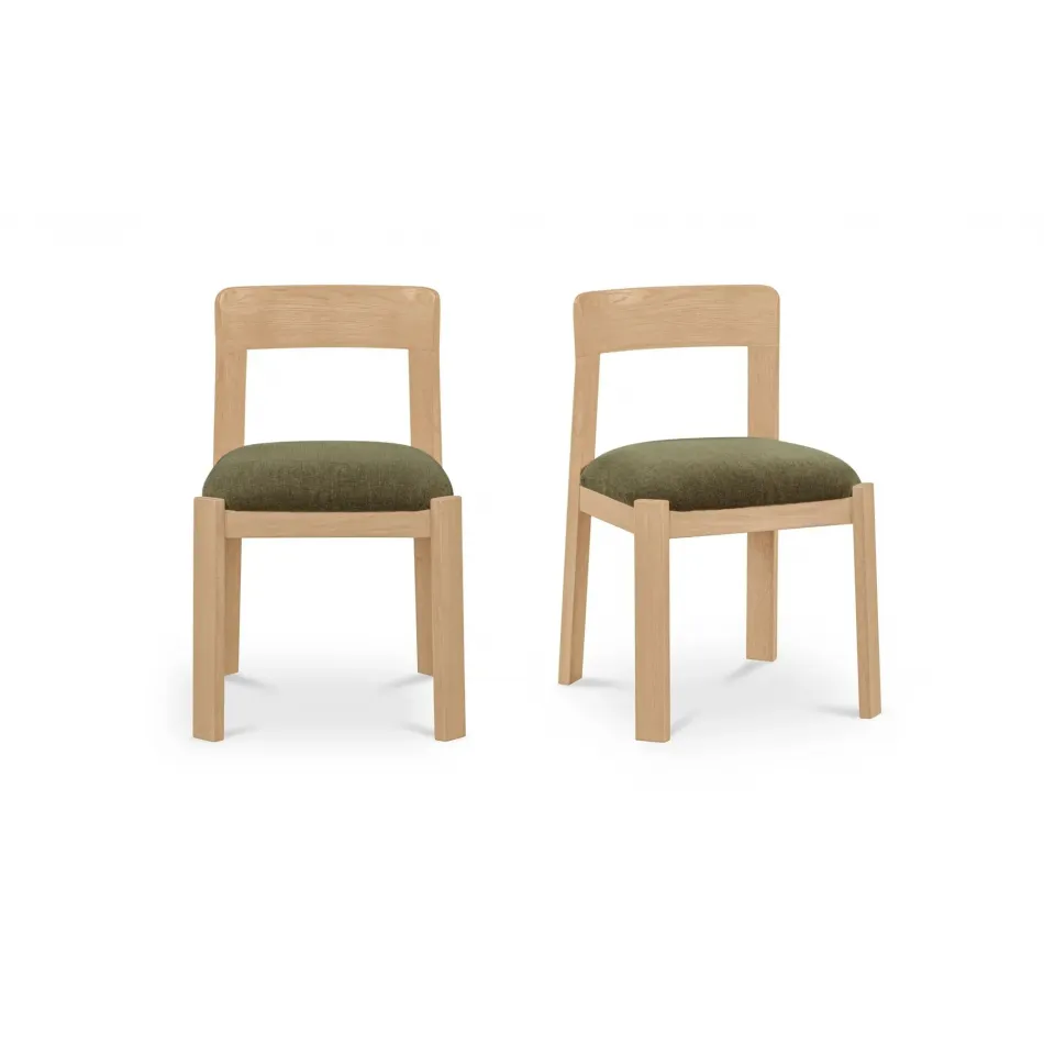 Oli Dark Green Dining Chair Set of Two