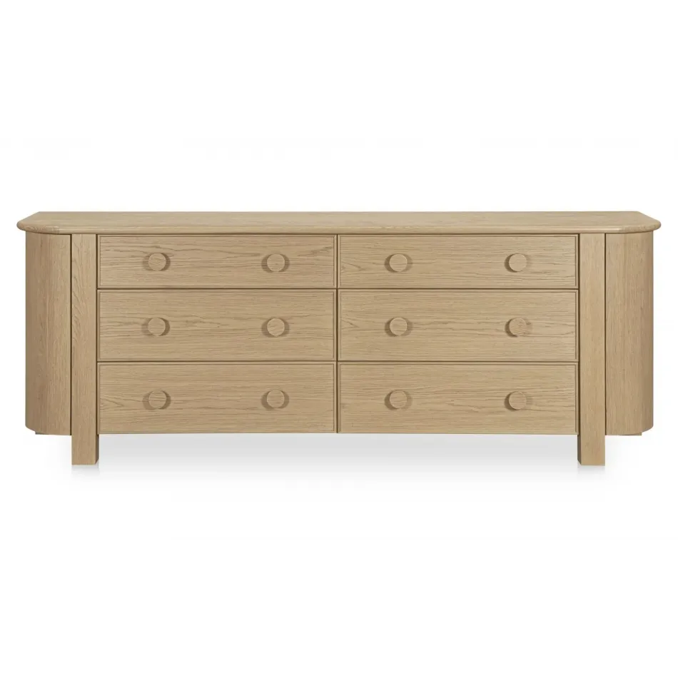 Loren Natural 6 Drawer Dresser