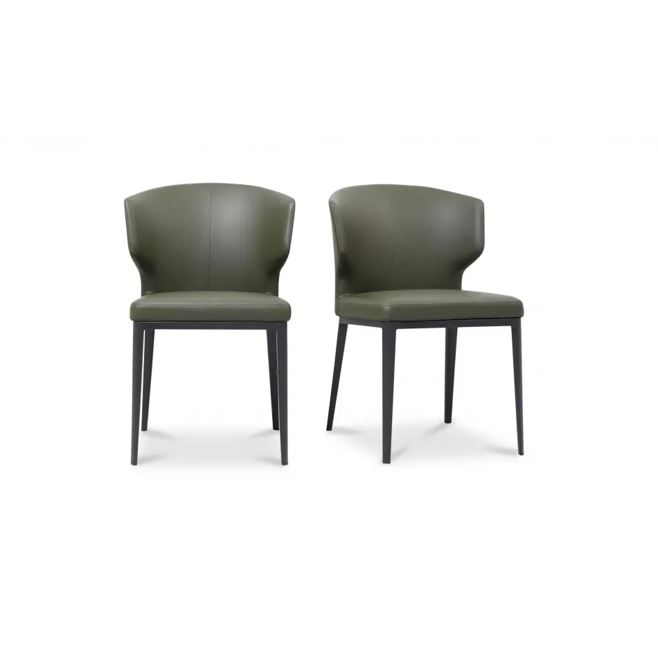 Delaney Dark Green Dining Chair Set of Two