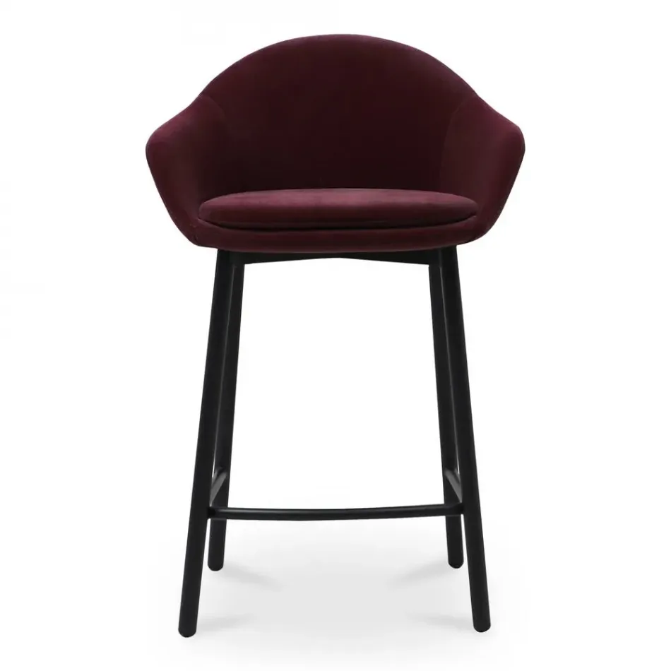 Emily Counter Stool Wine Velvet