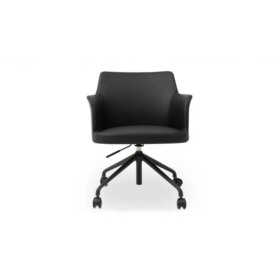 Morris PVC Black Office Chair