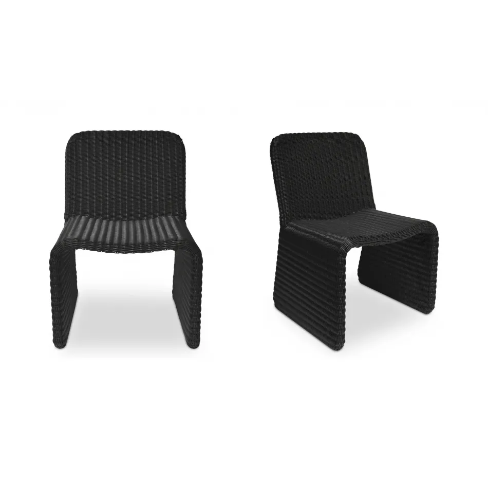Ella Charcoal Outdoor Dining Chair Set of Two