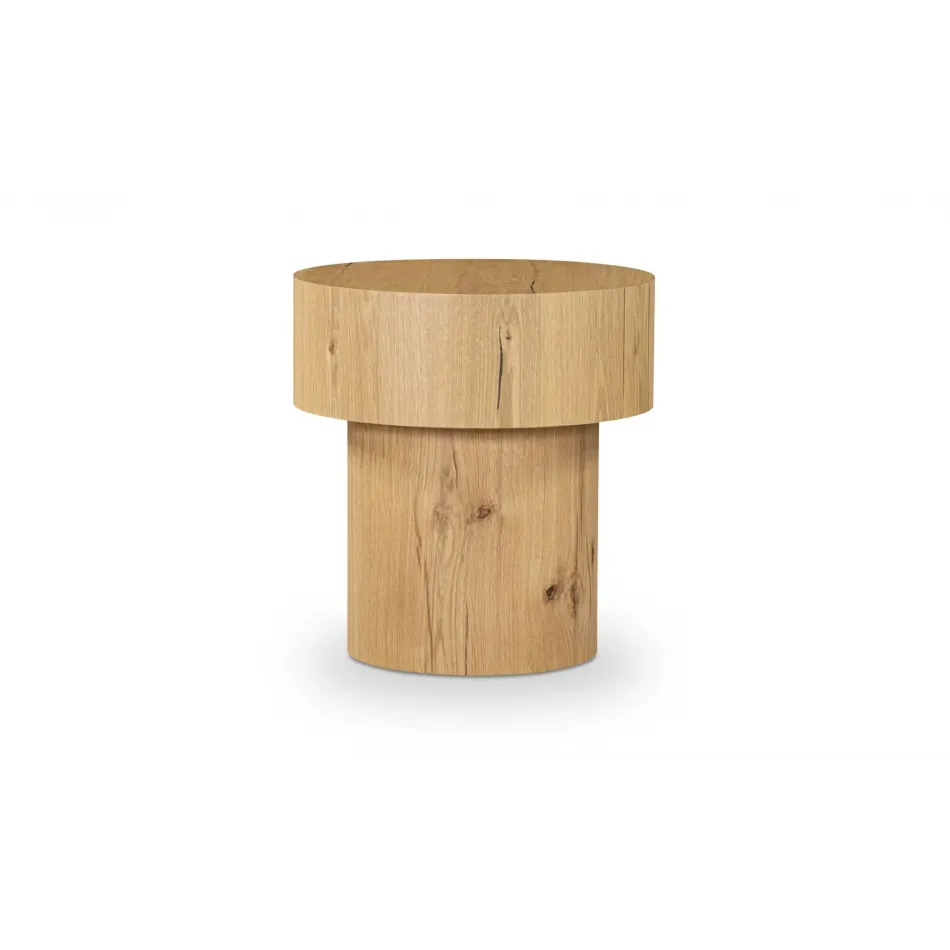 Corey Rustic Oak Side Table