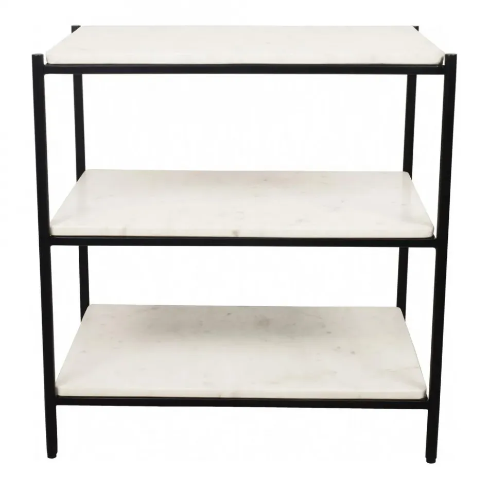 Trine Nightstand White Marble