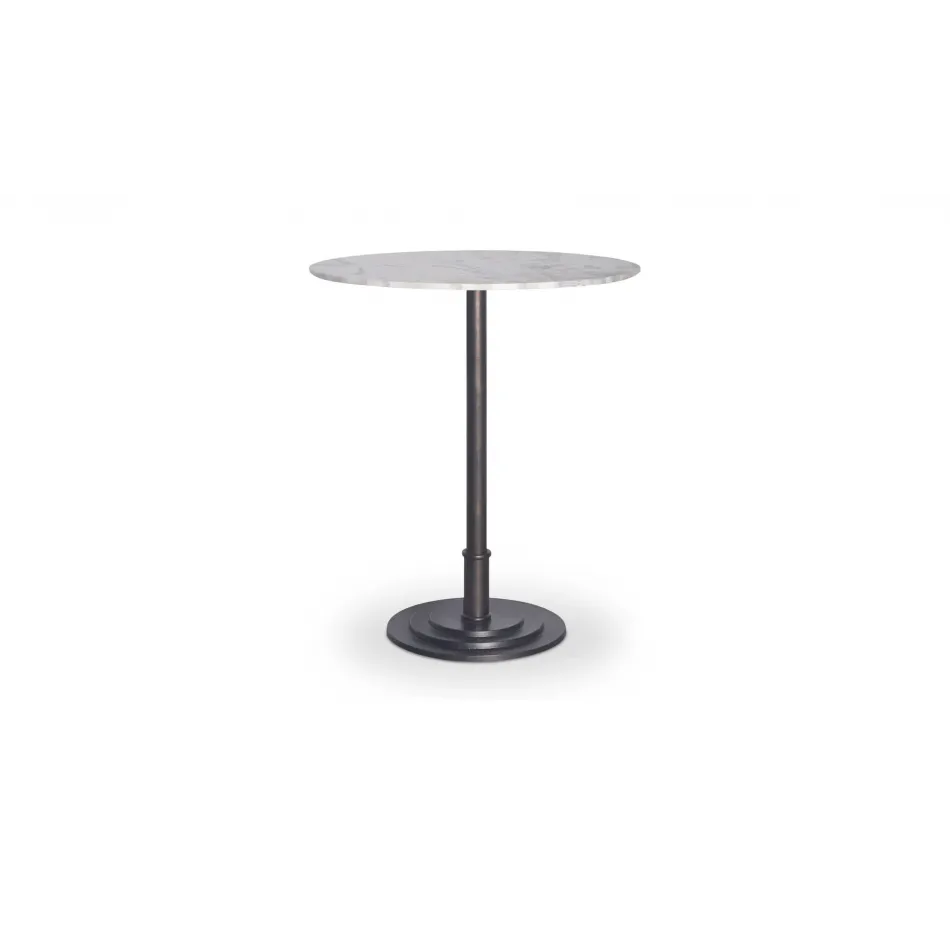 Tori White Marble Outdoor Counter Table