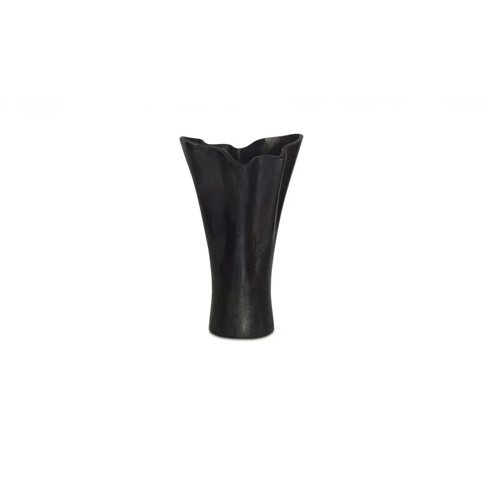 Yeri Black Cast Aluminum Vase
