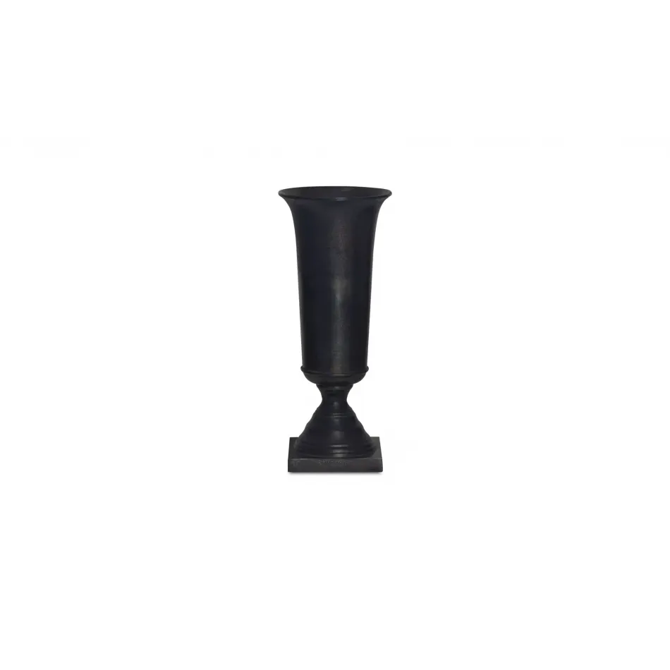 Cassia Black Cast Aluminum Vase