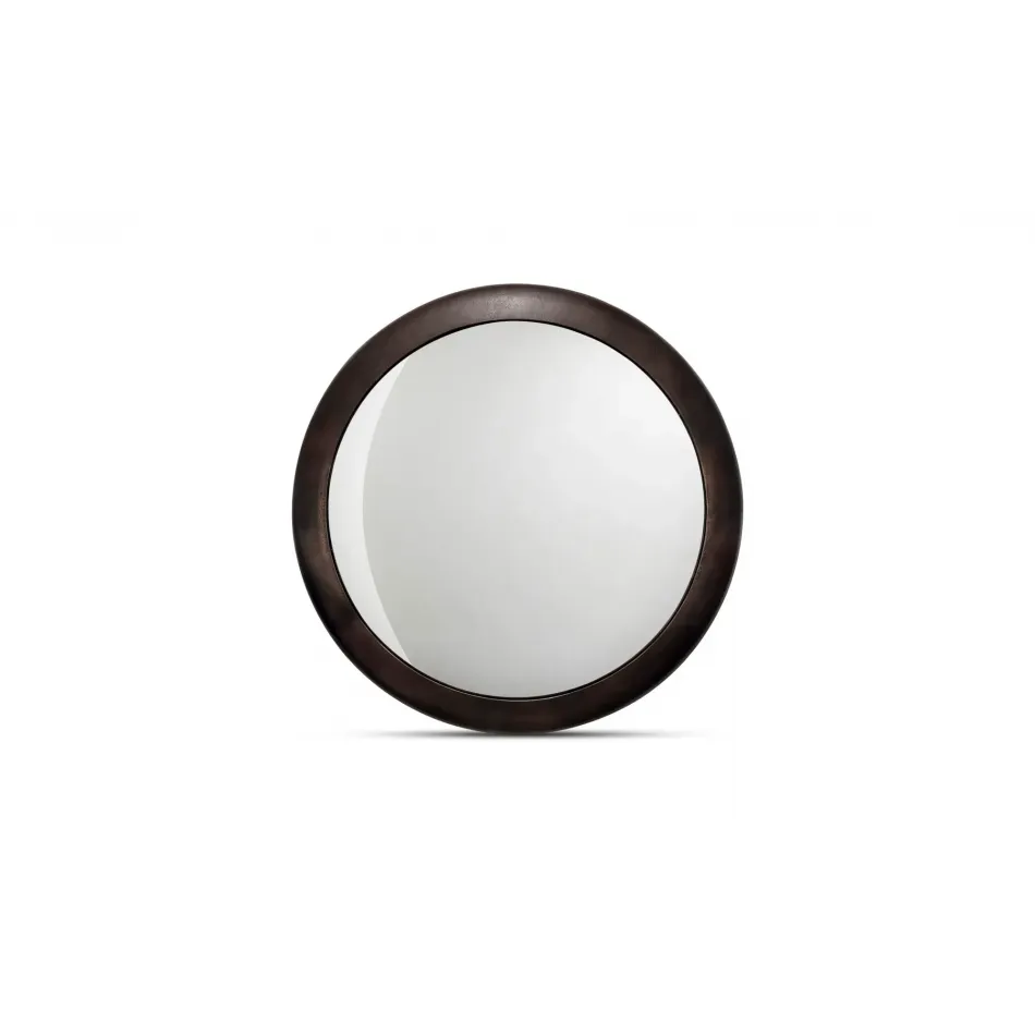 Otis Blackened Bronze Round Mirror