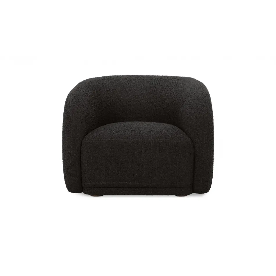 Faye Black Boucle Accent Chair