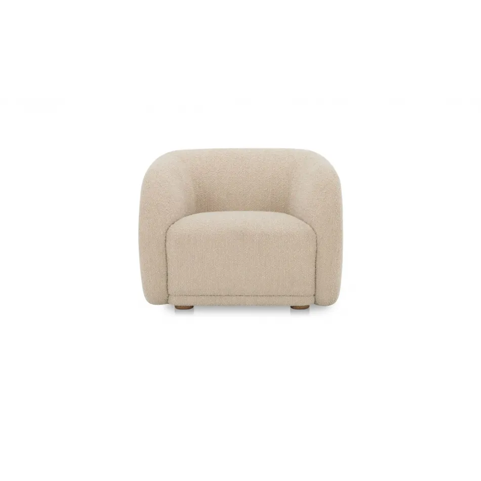 Faye Beige Boucle Accent Chair