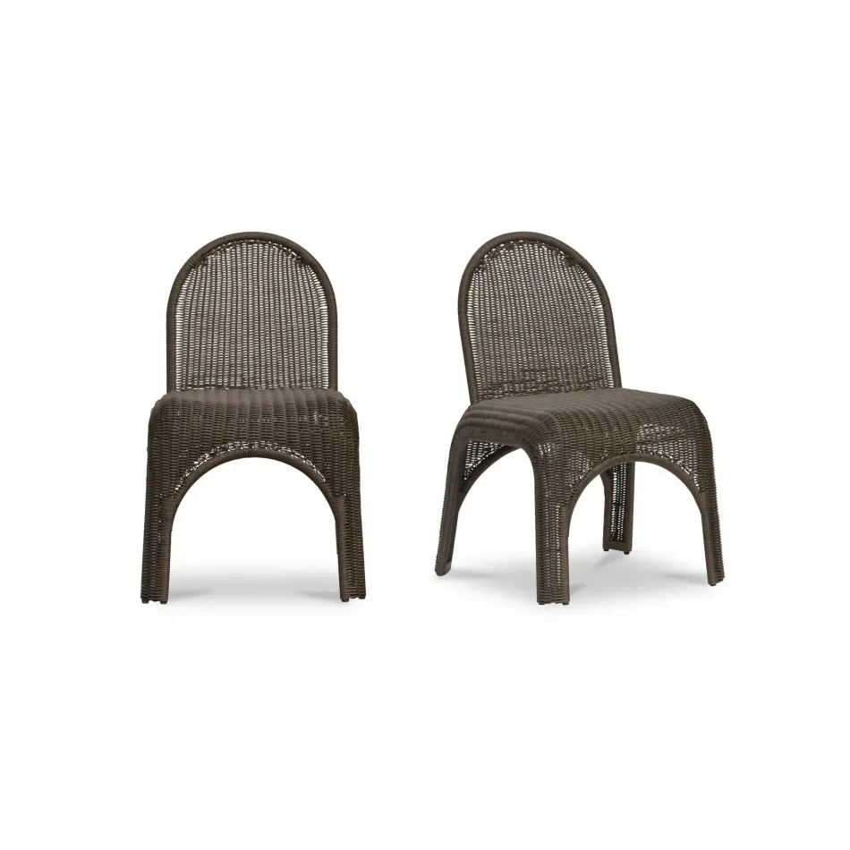 Kendall Brown Outdoor Dining Chair Set of Two
