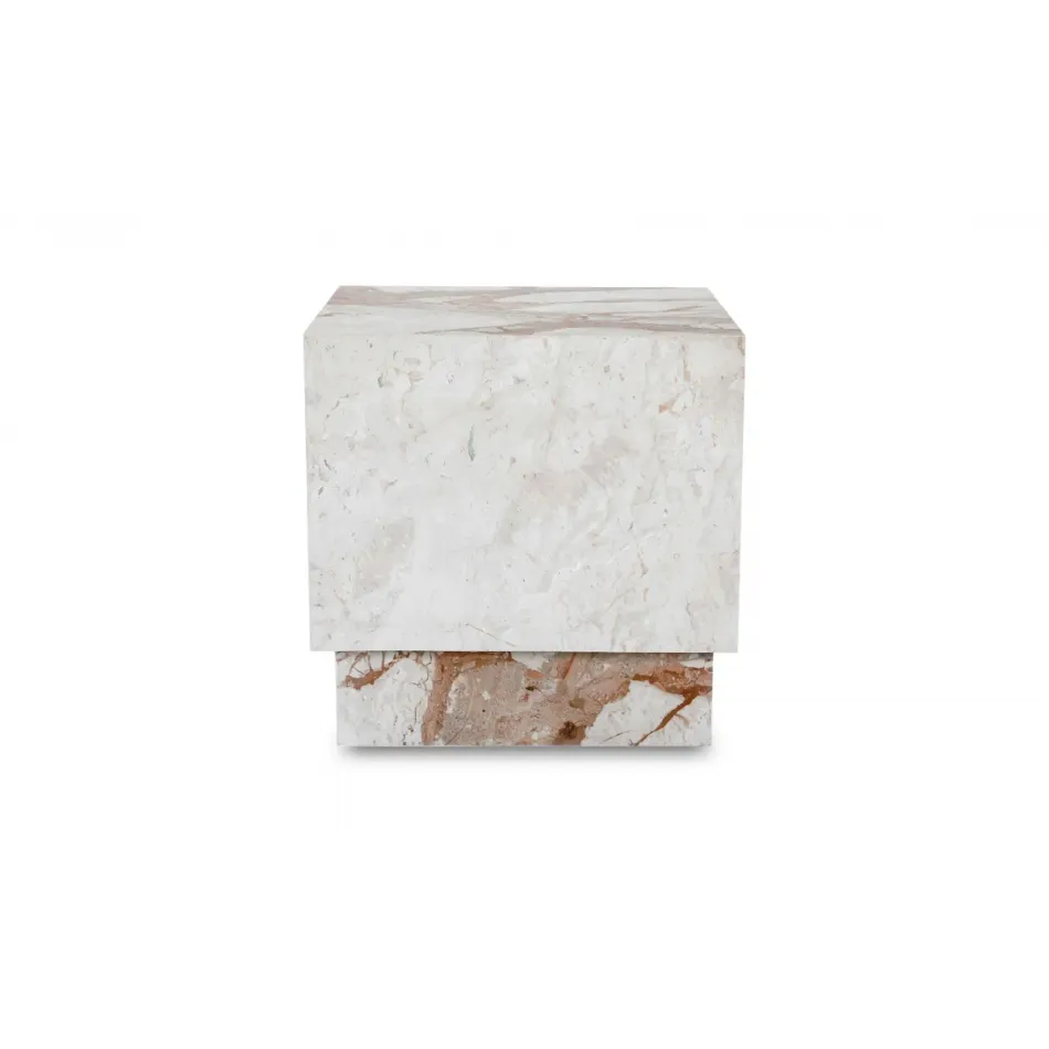 Layla Breccia Marble Side Table