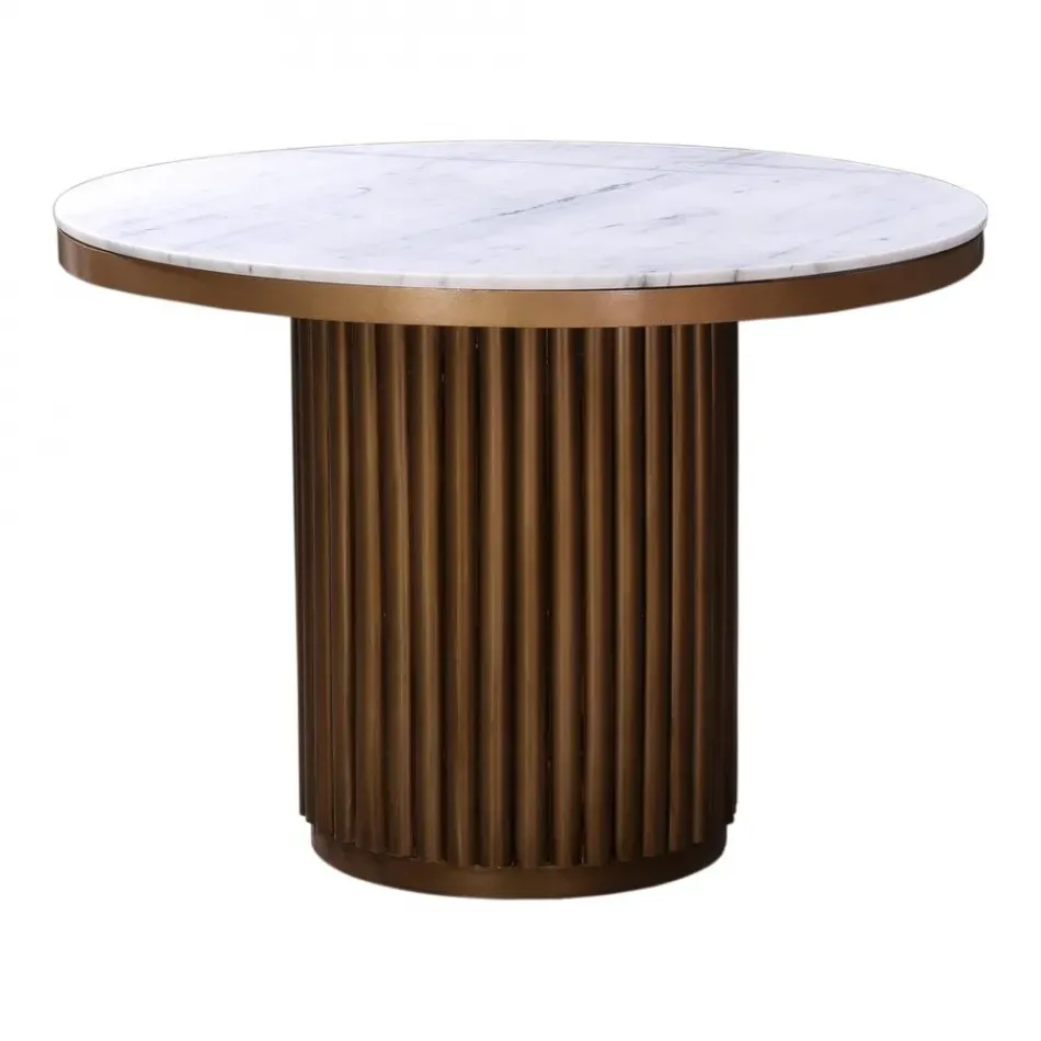 Tower Dining Table White Marble